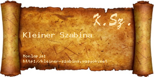 Kleiner Szabina névjegykártya